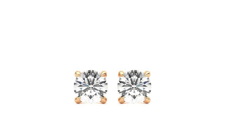 Taylor & Hart Dea 0.50ct Studs Rose Earrings 360 detail 01