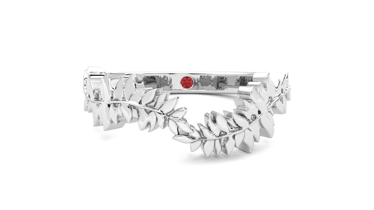 Taylor & Hart Fernwave Platinum Wedding Ring 360 detail 01