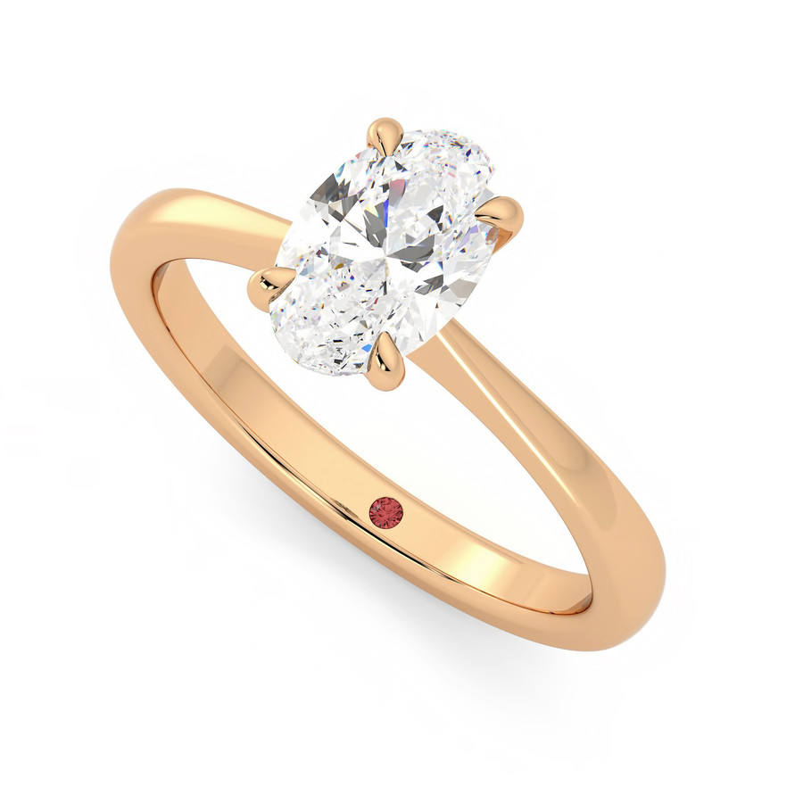 Elysium rose gold oval diamond